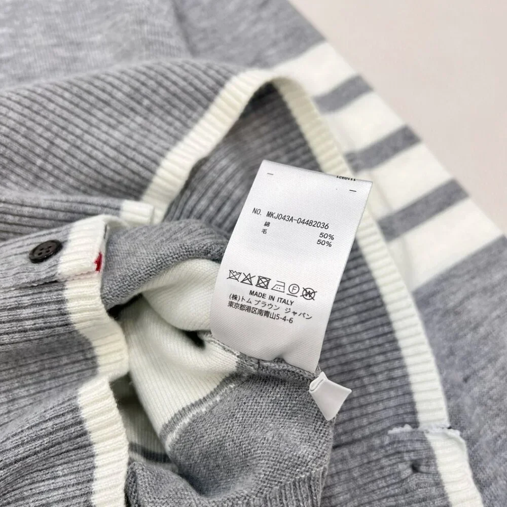 THOM BROWNE Knitted Wool Pullover Sweater - Picture 6 of 10
